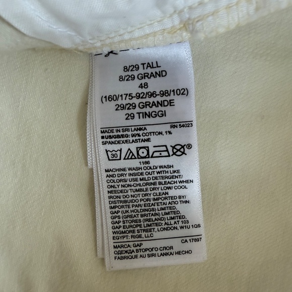 Gap ‘Cheeky Straight’ White High-Rise Straight-Leg Jeans - Picture 7 of 7